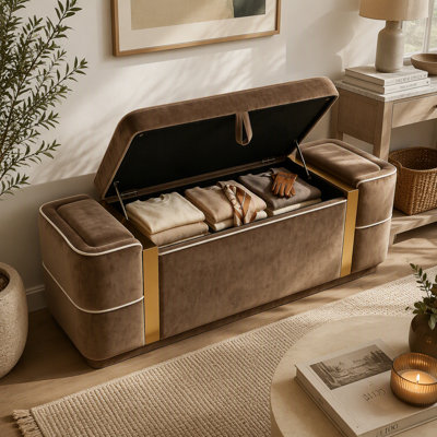Banc de rangement avec repose-pieds Modern