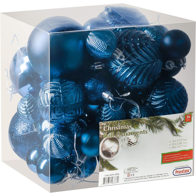 Abstract Ball Ornament, Blue
