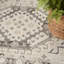 Tapis oriental en polyester / polypropylène tissé à la machine Keyshaun - gris / ivoire-1203030144