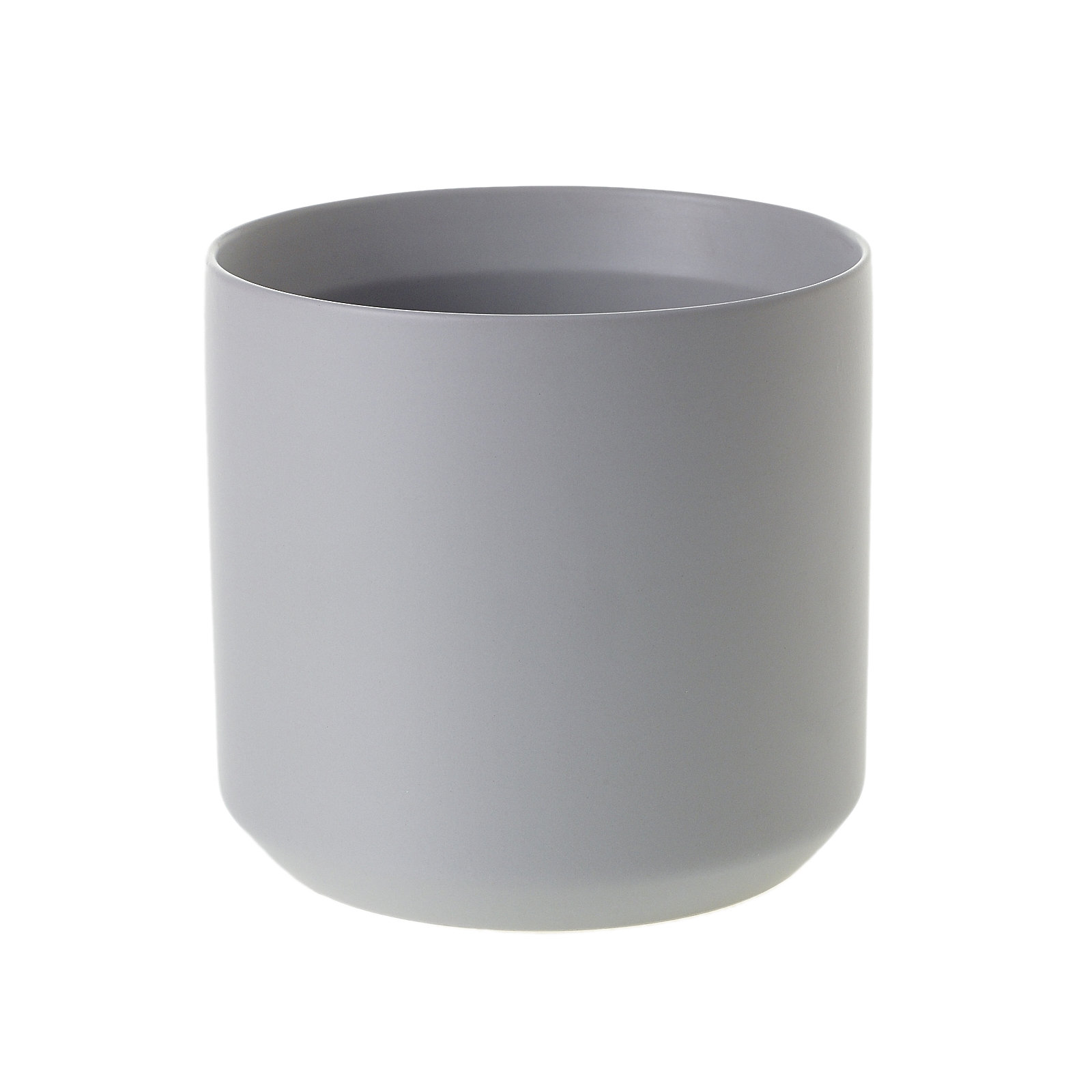 Parsons Handmade Ceramic Pot Planter, Gray, 6.75" H x 7" W x 7" D