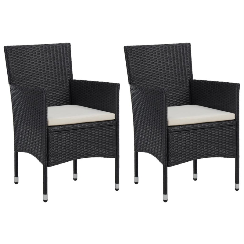 Chaise de patio avec coussin, Beige, Brun