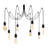 Modern Industrial Chandelier, Black Iron Body, 73.2 x 73.2 x 40.2 inches | Adjustable Height, 16-inch Base Plate, 10 x E 27 Max 40W Sockets | Stylish Lighting for Home & Office, IP20 Rated, Elegant Design-499781491-404829622