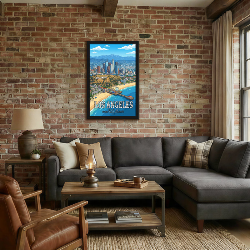 Scène et paysages urbains Los Angeles, H 36 po x l 24 po
