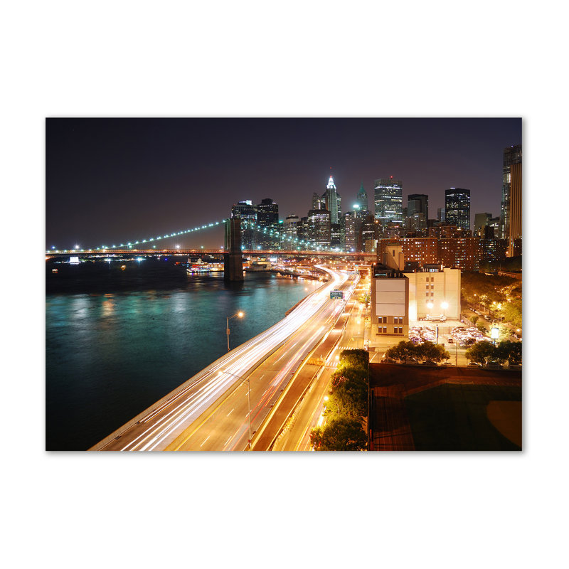 New York By Night - No Frame Print on Canvas