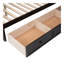Lit superposé simple au-dessus d'un lit double en L avec 3 tiroirs, bureau portable et garde-robe, espresso-1376090433