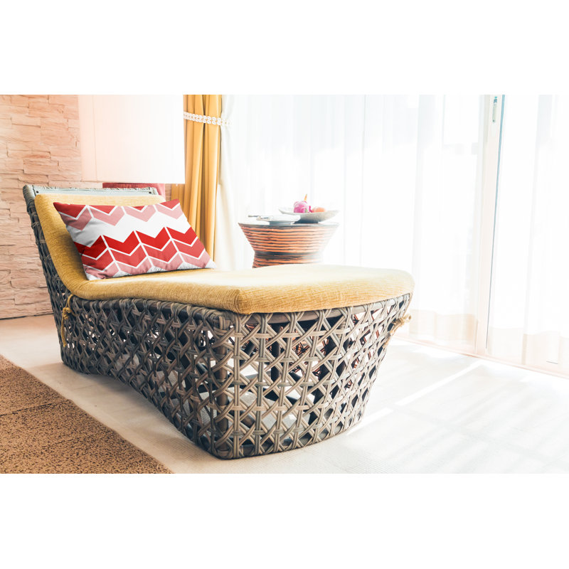 Housse et insert de coussin rectangulaire intérieur / extérieur en polyester Chevy, Rouge