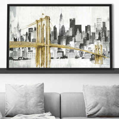 " New York Skyline I Yellow Bridge "