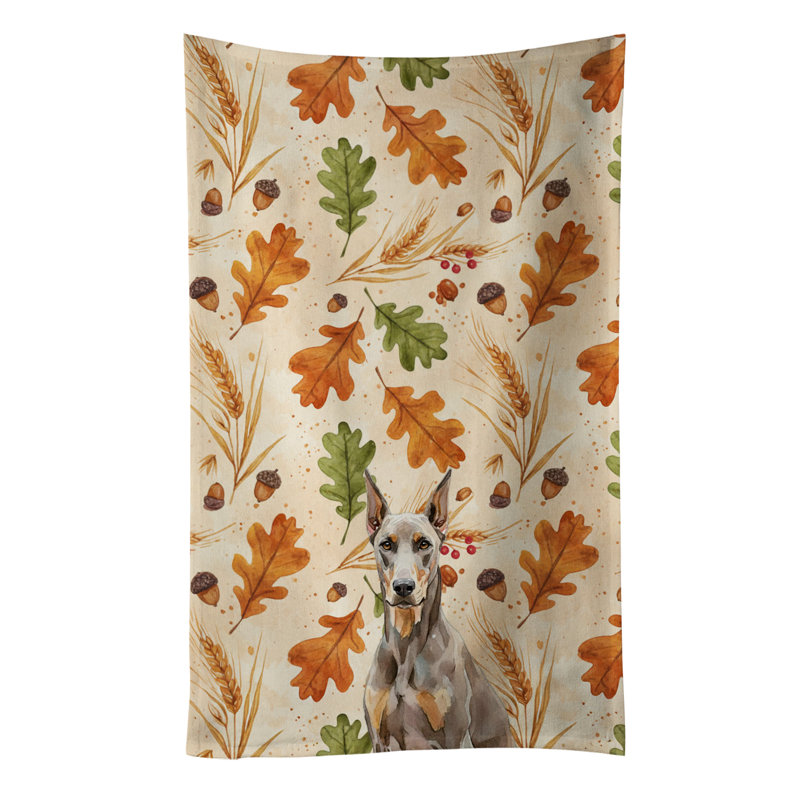 Serviette de cuisine tricolore Sheltie, Doberman pinscher fauve