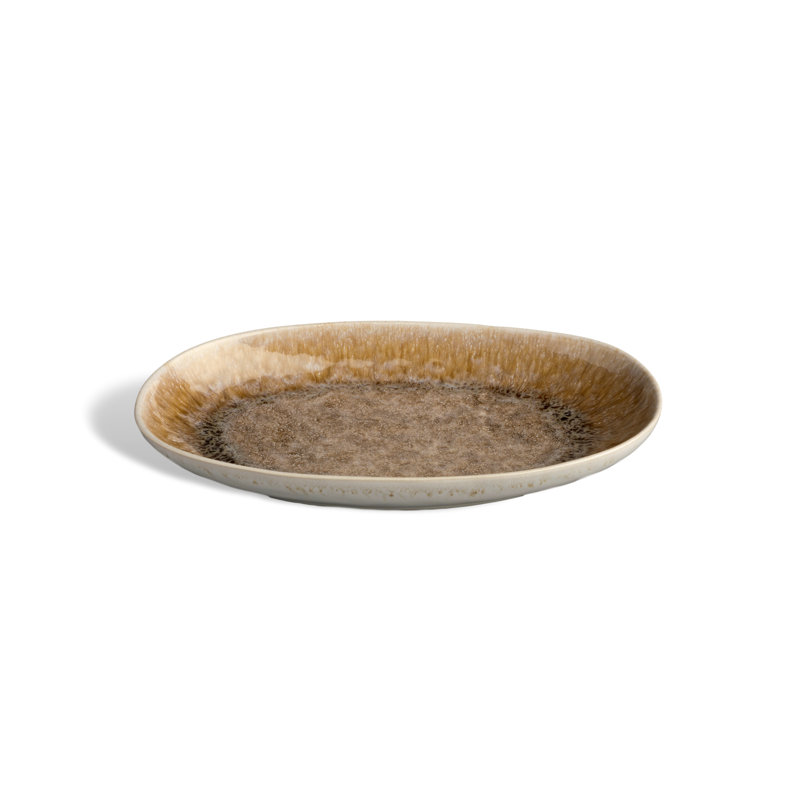 Point Lobos Stoneware Platter, 1" H x 8.5" W x 14" D