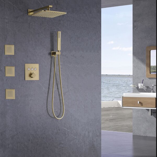 Homein Luxury Complete Shower System with Rough-In Valve | Perigold