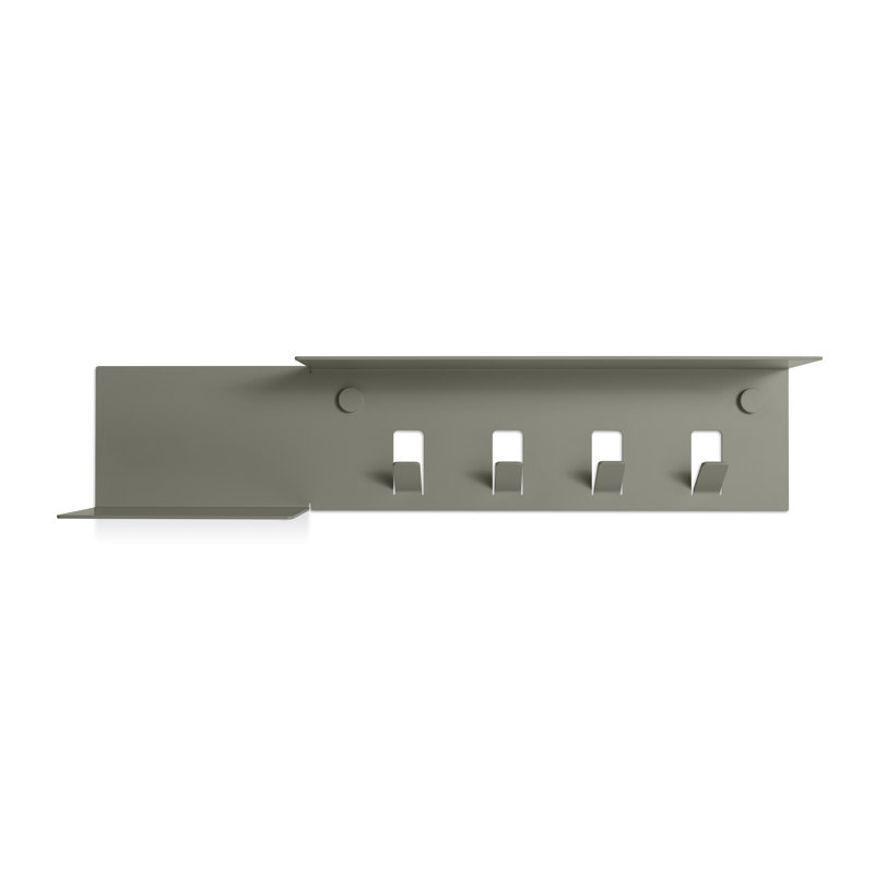Portemanteau mural avec crochets Hall Pass, Gris / vert