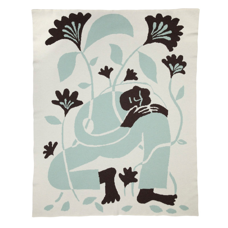 Grow Throw Blanket, Spring, Merino Wool
