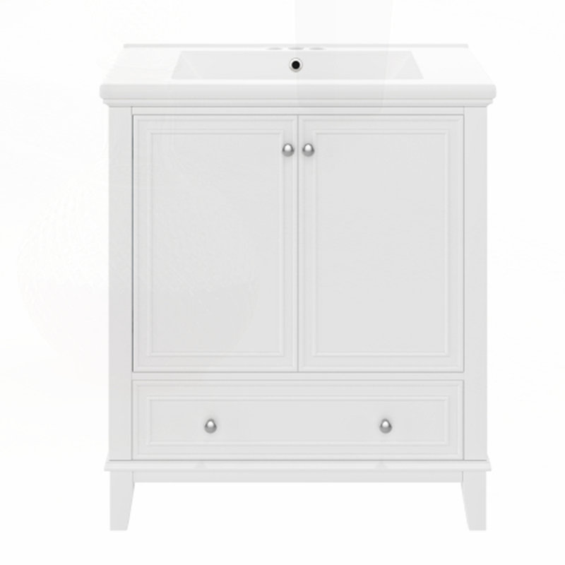 Meuble-lavabo 30 po avec lavabo, Blanc