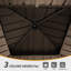 Pavillon de jardin d'extérieur en acier galvanisé avec double toit-123281490-123281489