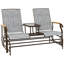 Banc oscillant d'extérieur pour 2 personnes Outsunny