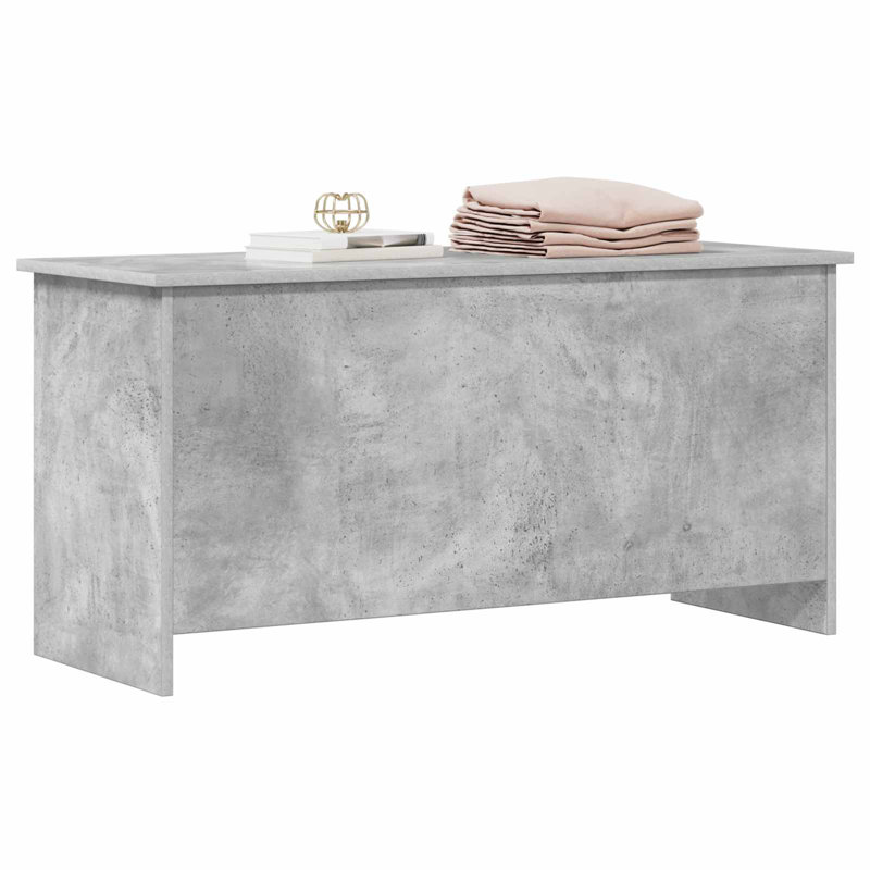 Engineered Wood Rectangle Accent Chest, Concrete Grey, 50cm H x 100cm W x 40cm D