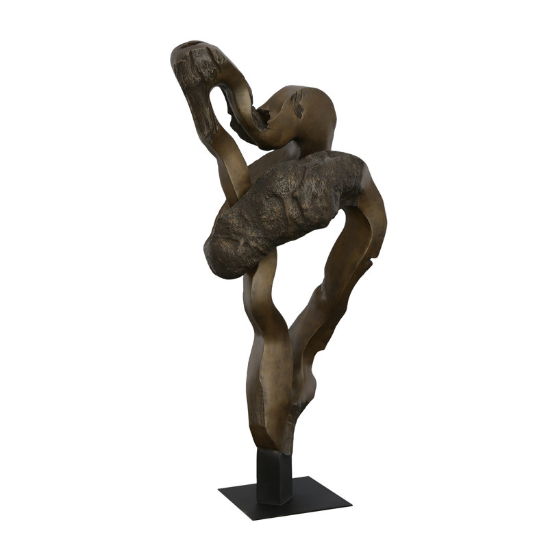 Cast Teak Root Sculpture, Resin, Bronze