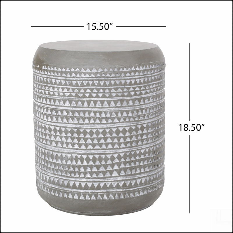Table d'appoint d'extérieur en béton léger