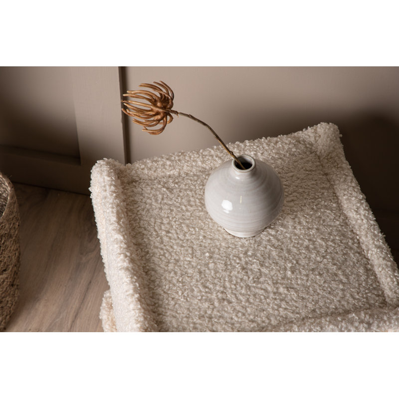 Islip 40cm Wide Square Footstool Ottoman, White