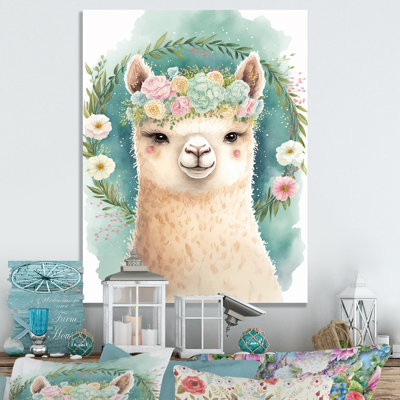 Flower Alpaca Watercolour III " Flower Alpaca Watercolour III "