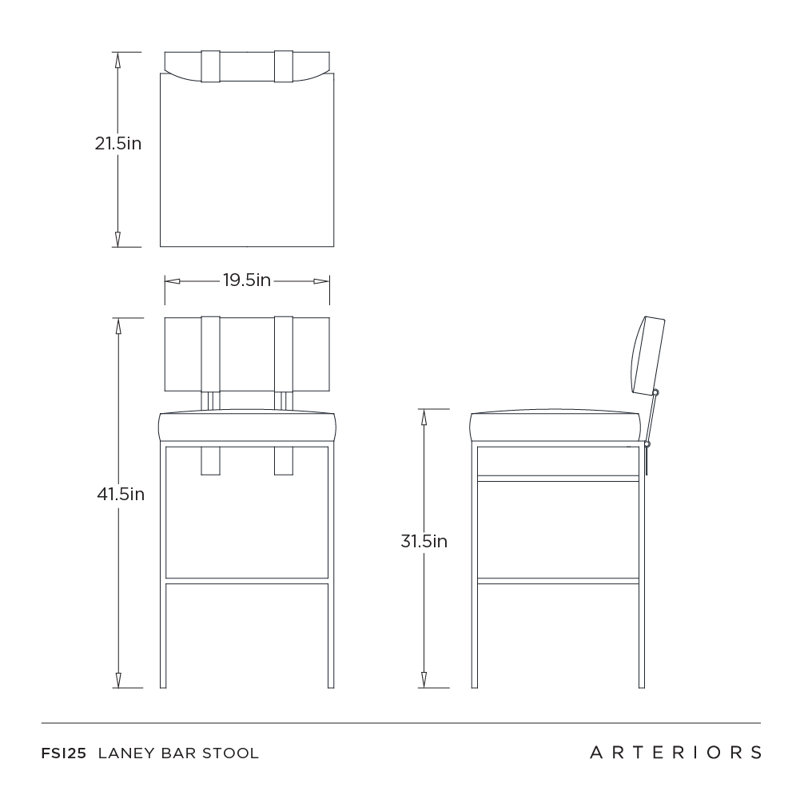 Laney Stool, Bar Stool (31.5” Seat Height), Taupe