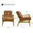 Morrilton Genuine Leather Tufted Arm Chair With Solid Wood Frame (Set of 2)-1744579226