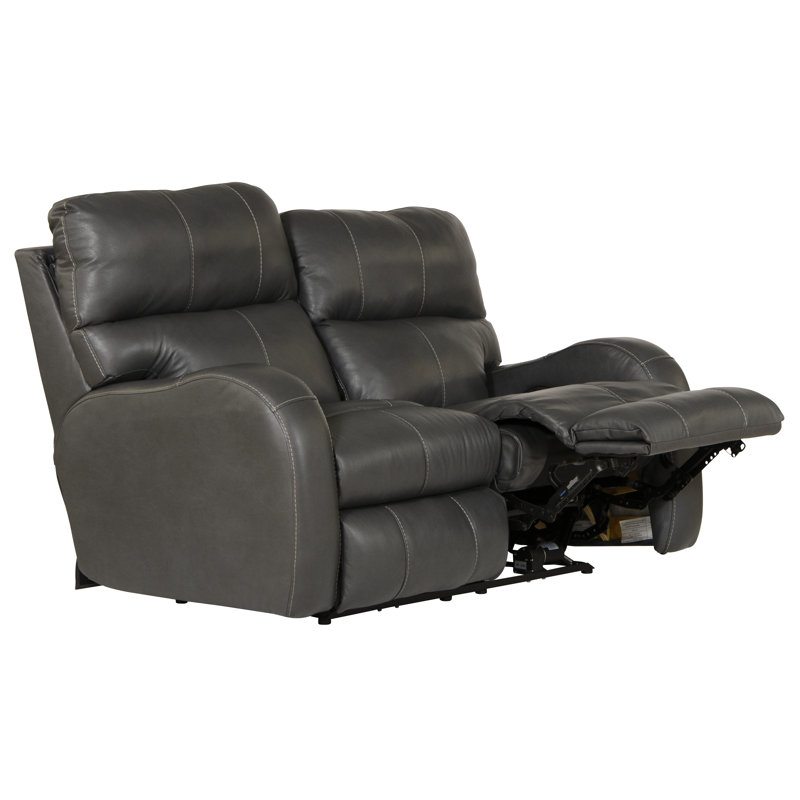 Causeuse inclinable électrique Gleeson, Cuir gris