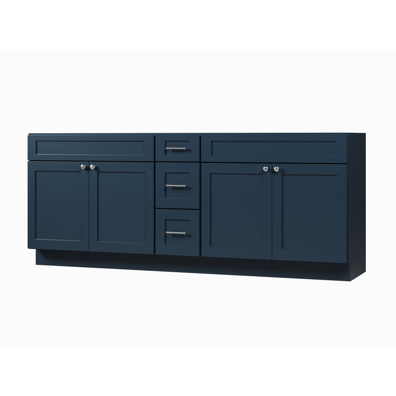 Base de meuble-lavabo double 84 po Disar, Bleu
