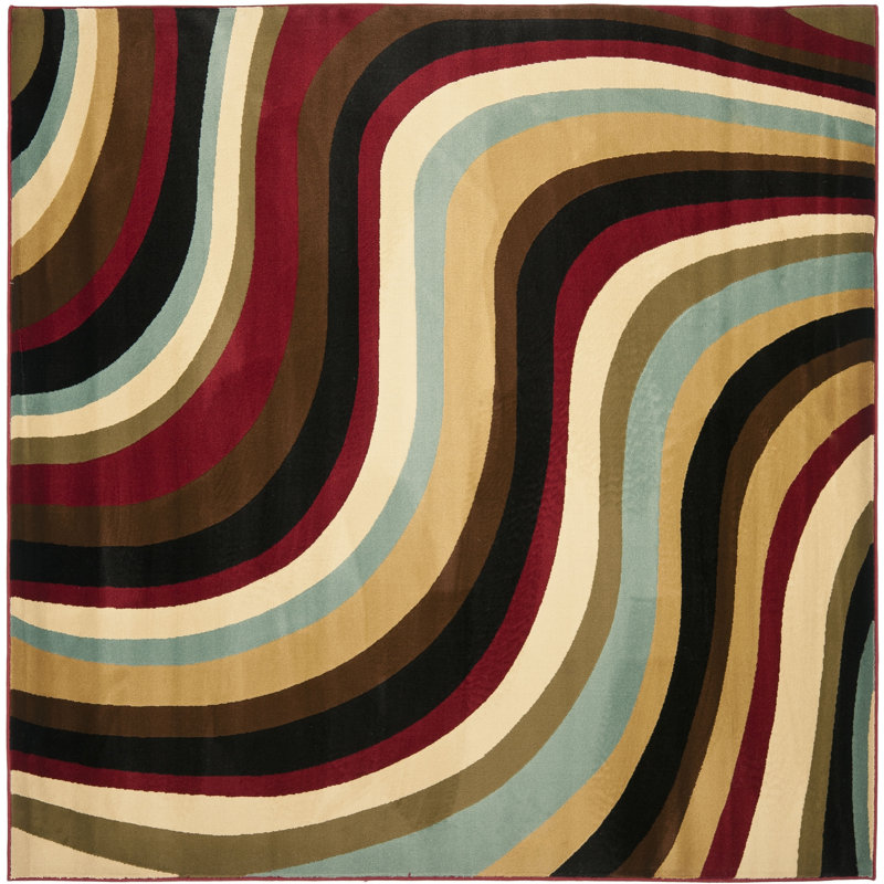 Charis Performance Abstract Rug, Square 5'3"