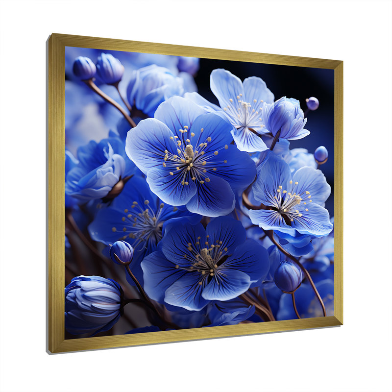 «Abstract Floral Whispers I», reproduction sur toile, H 16 po x l 16 po x P 1 po, Cadre doré simple