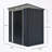 Metal Lean To Garden Shed, Outdoor Storage Shed, Garden Tool House With Double Sliding Doors-112014849-112014850