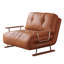 Fauteuil convertible en similicuir 4 en 1 Caramel-120785418