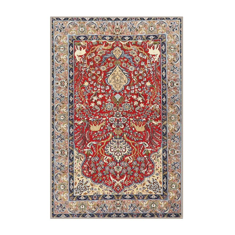 Cuir tissé à la machine de style oriental/brun/noir/bleu Tapis décoratif, Rectangle 2 pi x 5 pi