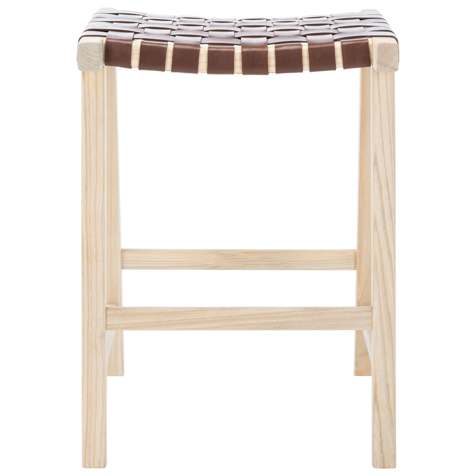 Alston Bar and Counter Stool, Counter Stool (26.77” Seat Height), Light Natural, Cognac
