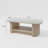 Solid Wood Coffee Table with Marble Tabletop
