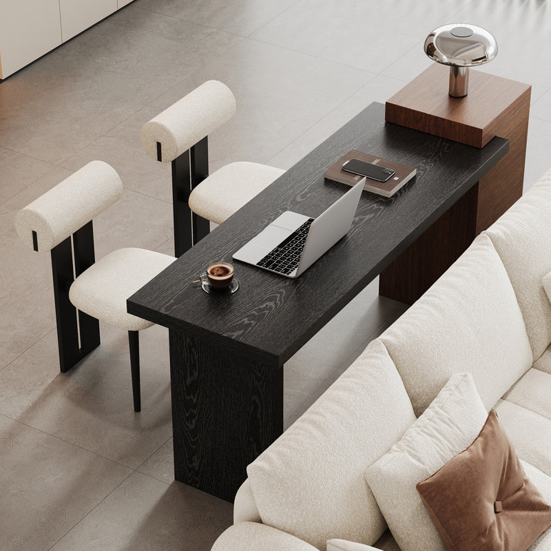 Canapé et console modernes et peu encombrants, bois aggloméré, conception à deux tons pour une utilisation polyvalente