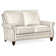 Reddish Leather Loveseat