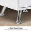 Bureau Alesya de 120 cm de large avec tiroirs et repose-poignet moelleux-1491162071
