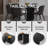 Pearlena 62.99" Modern Rectangle Black Dining Table Set with 6 Chairs for Kitchen, Bar, Living Room-1090927093-1090927092