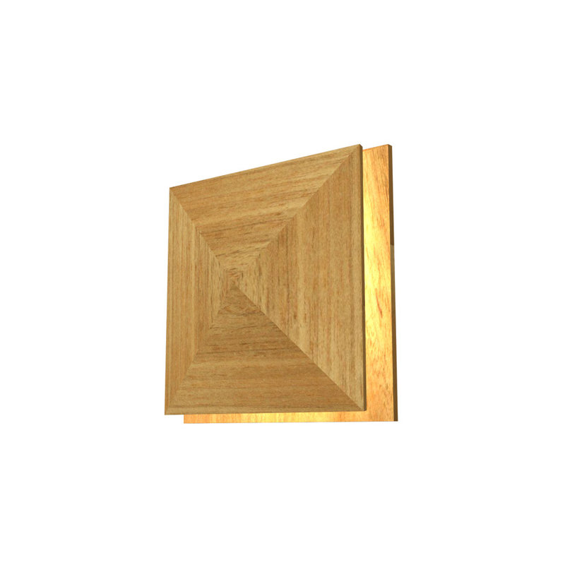 Facetada Manufactured Wood LED Flush Mounted Sconce, Louro Freijo