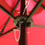 Grand parasol de patio extérieur double 15 x 9 pi - rouge avec base. Espace d'ombrage supplémentaire pour la cour arrière, la piscine. Protection contre les intempéries, structure en acier, manivelle pratique, conception d'évent dans le jardin, la cour arrière.