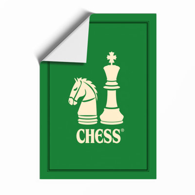 Chess in Green Geometric - Framed Print
