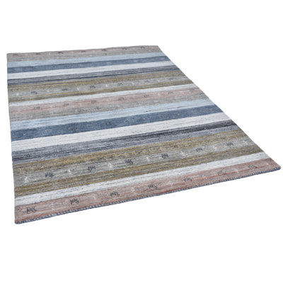 Plattsburgh Hand Woven Wool Blue/Green/Red Indoor Rug