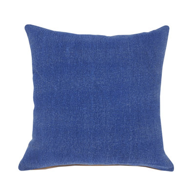 Housse de coussin décoratif contemporaine de couleur unie 100% coton Stonewashed
