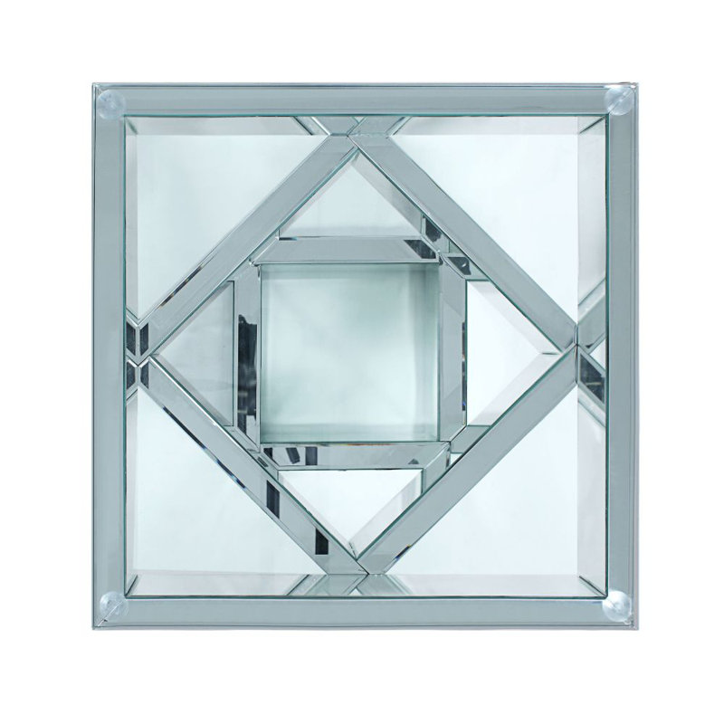 Table de bout à piédestal en verre de 23 po de hauteur