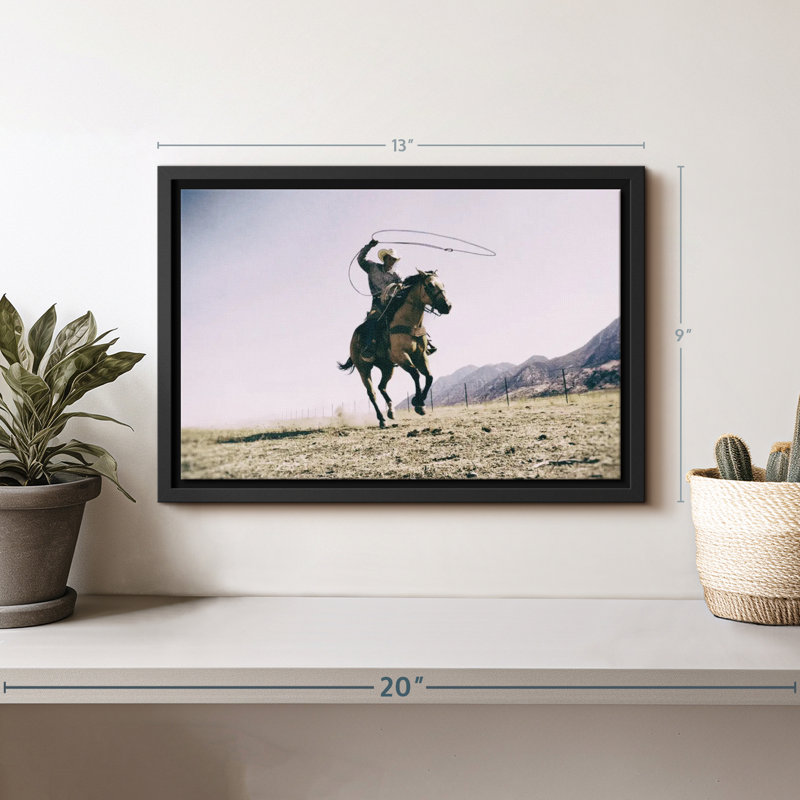 «Cowboy And His Lasso», H 13 po x l 9 po