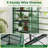 Mini Greenhouse with 5 Tier Shelves, PE Cover, Roll-Up Zipper Door-122258756