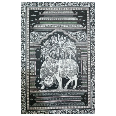 Goddess Kamdhenu | Watercolor On Handmade Sheet | By Jayadev Moharana