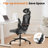 Desk and Chair Set: L-Shaped Computer Desk and Mesh Office Chair-111605634