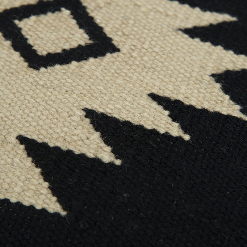 Coussin décoratif, Noir / ivoire